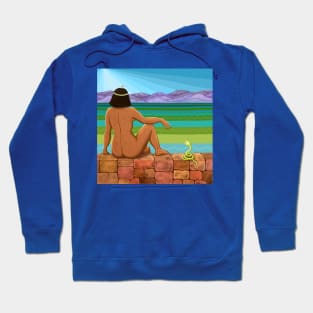 Cleopatra sunning her little asp on the Northern Wall Hoodie